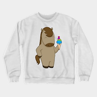 Horse Waffle ice cream Crewneck Sweatshirt